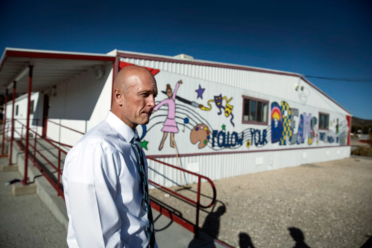 White Pine County School District Superintendent Adam Young at David E. Norman Elementary School on Tuesday, Oct. 15, 2019. (Jeff Scheid/The Nevada Independent)